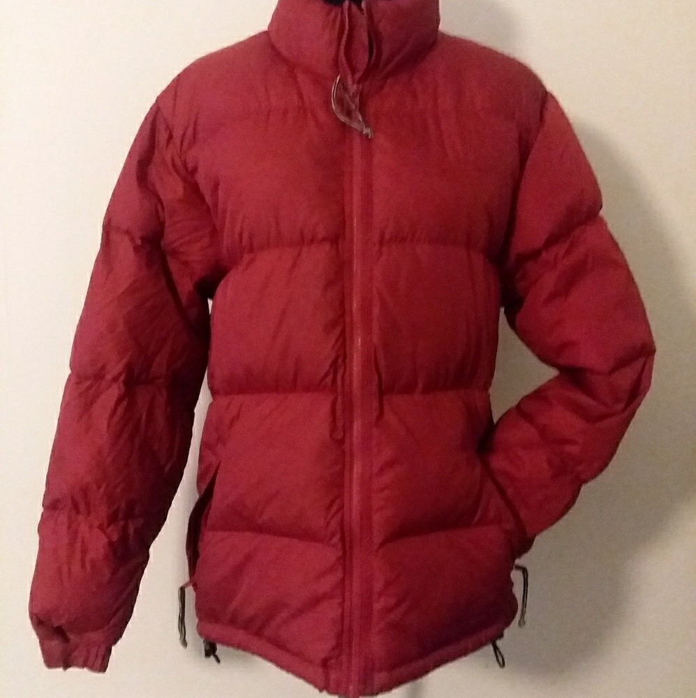 L.L. Bean Red Puff Coat, Size M